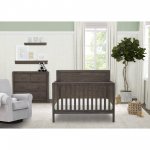 Delta Children Cambridge Mix and Match 4-in-1 Convertible Crib - Rustic Gray