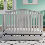 Graco Solano 4 in 1 Convertible Crib with Drawer Pebble Gray