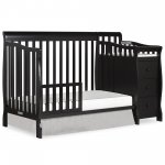 Dream On Me Brody 5-in-1 Convertible Crib with Changer, Black