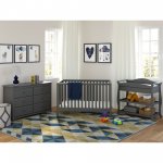 Storkcraft Hillcrest 4 in 1 Convertible Baby Crib, Gray