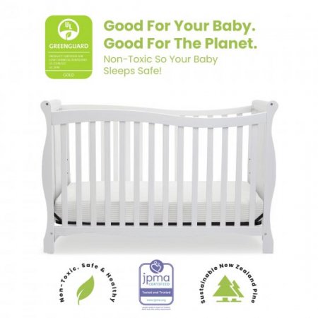 Delta Children Brookside 4-in-1 Convertible Crib, White