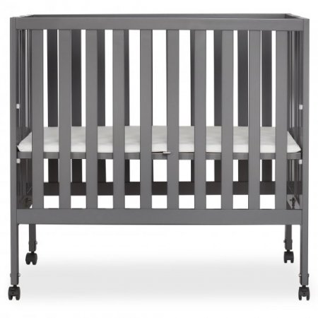 Dream On Me Jett Non-Full Size Folding Crib In Storm Grey