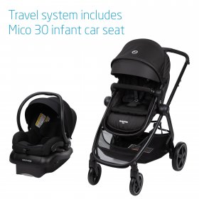 Maxi-Cosi Zelia2 5-in-1 Modular Travel System, Midnight Black