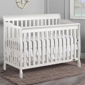 Baby Crib with Changing Table 2 Piece Set in White