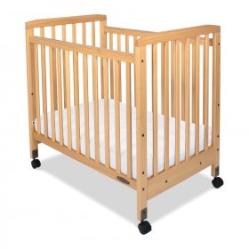 Bristol Compact Fixed-Side Mini Portable Crib by Child Craft, Natural