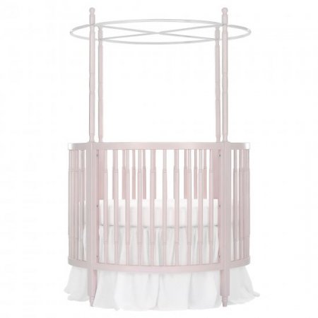 Dream On Me Sophia Posh Circular Mini Crib, Blush Pink