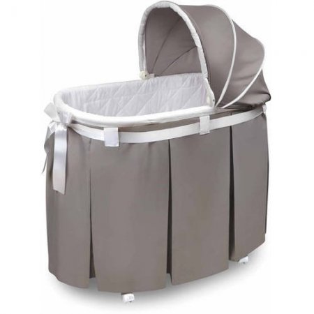 Badger Basket Wishes Oval Bassinet, Gray