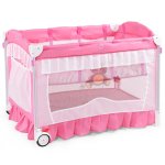 Costway Portable Baby Playpen Crib Cradle Bassinet Changing Pad Mosquito Net Toys w Bag