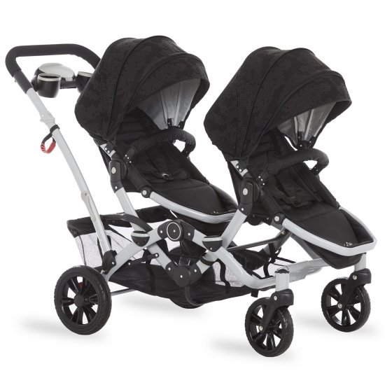 Dream On Me Track Tandem Stroller- Face to Face Edition, Black