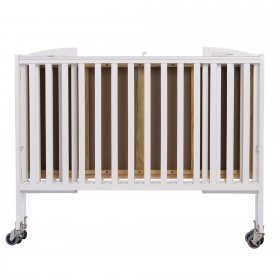 Dream On Me Folding Portable Convenience Full-Size Crib, White