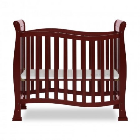 Dream On Me Piper 4-in-1 Convertible Mini Crib, Cherry