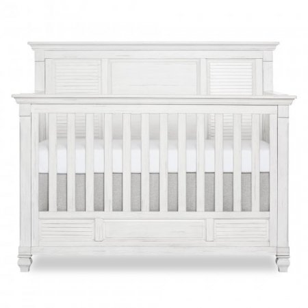 Evolur Signature Cape May 5-in-1 Full Panel Convertible Crib, Weathered White