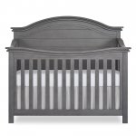 evolur Belmar Curve 5 in 1 Convertible Crib, Rustic Grey