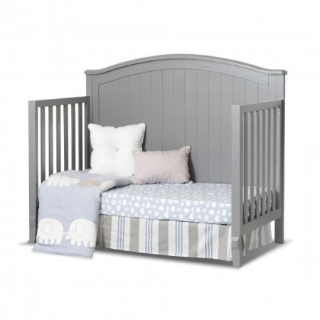 Sorelle Furniture Fairview 4 in 1 Convertible Crib, Grey