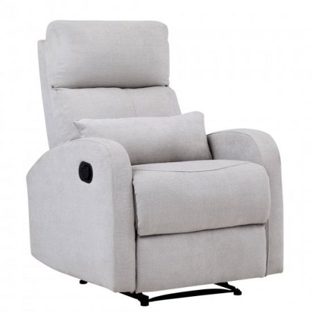 Suite Bebe Aubrey Recliner in Blanco White Fabric