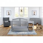 Graco Solano 4-in-1 Convertible Crib and Changer with Drawer, Pebble Gray