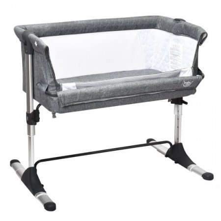 Baby joy Portable Baby Bed Side Sleeper Infant Travel Bassinet Crib W/Carrying Bag Grey