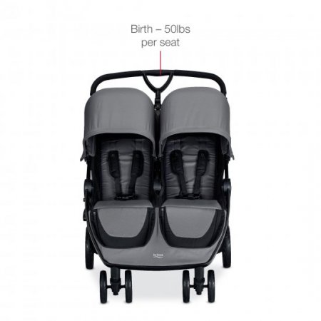 Britax B-Lively Side-by-Side Stroller, Dove