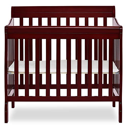 Dream On Me, Aden 4-in-1 Convertible Mini Crib, Cherry